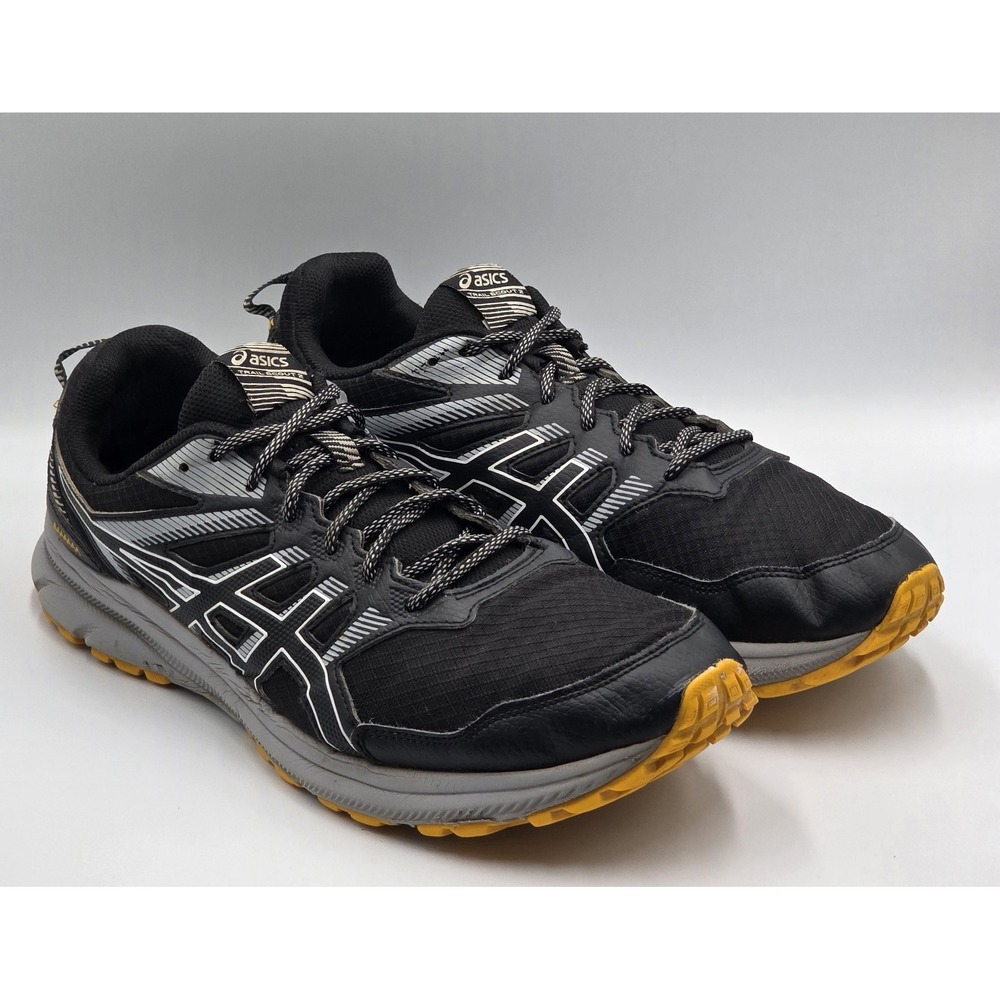 ASICS Trail Scout 2 Mens Size 14 Trail Running Shoes Black Mesh 1011B181 Sneaker